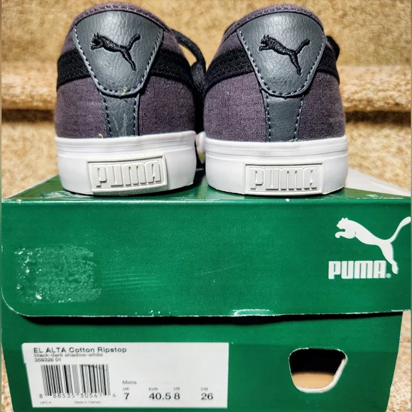 NWT Puma Men's Size 8 Charcoal and Black Sneakers - Picture 4 of 6